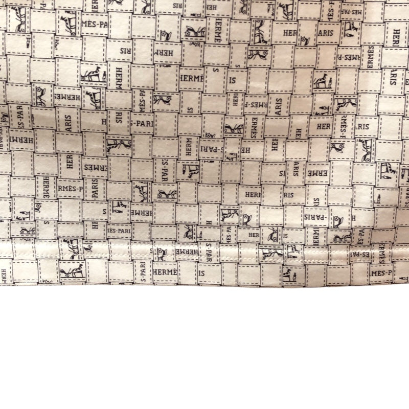 エルメス HERMES ボルデュックチェックマイクロTシャツ 5E4645DK ホワイト コットン レディース 半袖Ｔシャツ