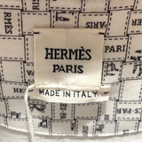 エルメス HERMES ボルデュックチェックマイクロTシャツ 5E4645DK ホワイト コットン レディース 半袖Ｔシャツ