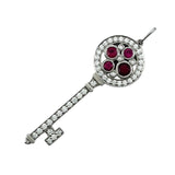 ティファニー TIFFANY＆CO ダイヤ/ルビー　キー Pt950  ジュエリー