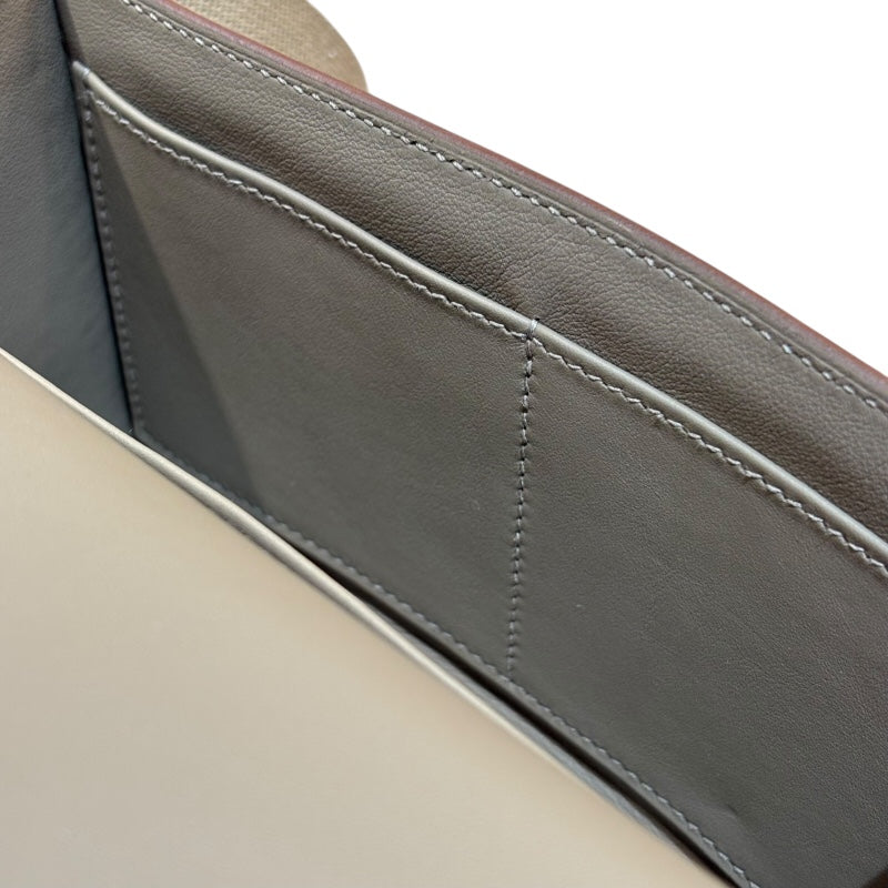 エルメス HERMES ゲタ W刻 エトゥープ/シルバー金具 シェーブル レディース ショルダーバッグ