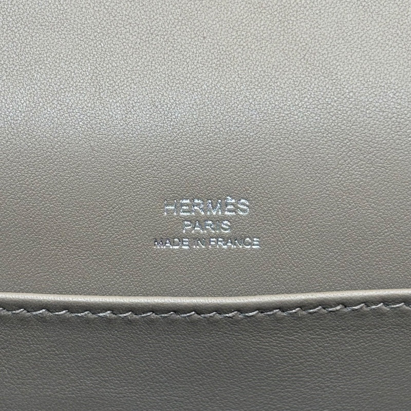 エルメス HERMES ゲタ W刻 エトゥープ/シルバー金具 シェーブル レディース ショルダーバッグ