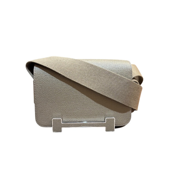 エルメス HERMES ゲタ W刻 エトゥープ/シルバー金具 シェーブル レディース ショルダーバッグ
