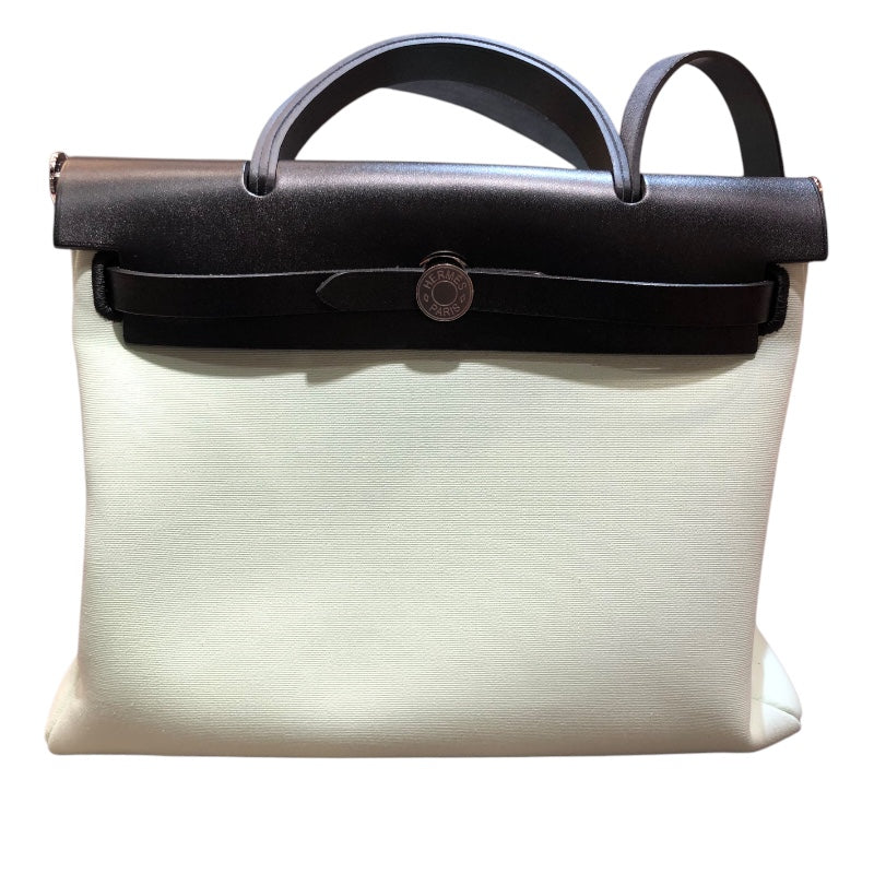 エルメス HERMES エールバッグジップPM W刻 ヴェールペーパーミント/ブラック トワル レディース ショルダーバッグ