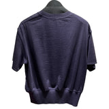 エルメス HERMES ツイルレーヌショートスリーブトップス ４H2825DL PURPLE ウール レディース 半袖Ｔシャツ