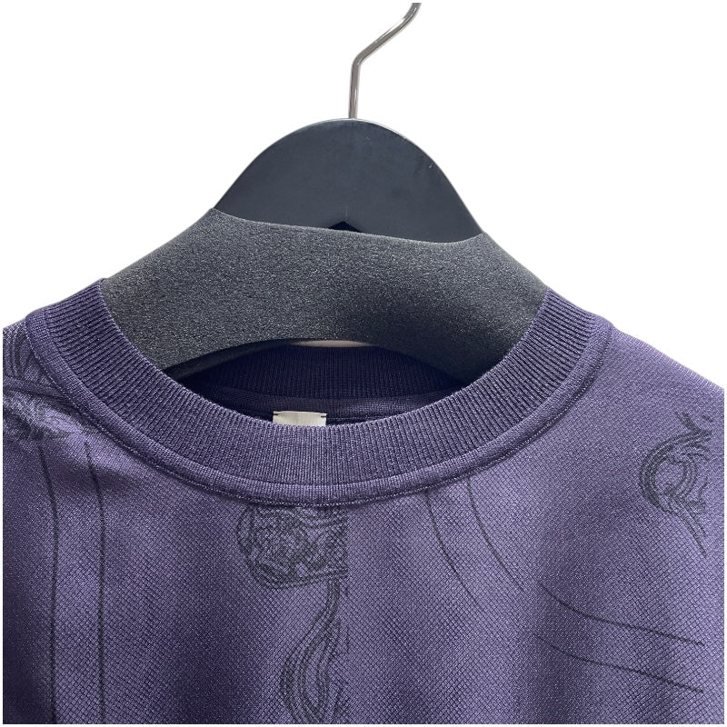 エルメス HERMES ツイルレーヌショートスリーブトップス ４H2825DL PURPLE ウール レディース 半袖Ｔシャツ