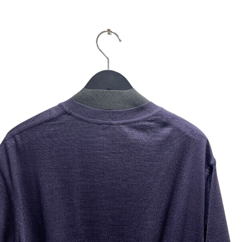 エルメス HERMES ツイルレーヌショートスリーブトップス ４H2825DL PURPLE ウール レディース 半袖Ｔシャツ