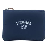 エルメス HERMES ネオバンフラットポーチPM ネイビー　SV金具 ポリアミド レディース ポーチ