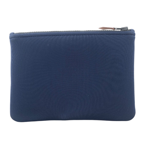 エルメス HERMES ネオバンフラットポーチPM ネイビー　SV金具 ポリアミド レディース ポーチ