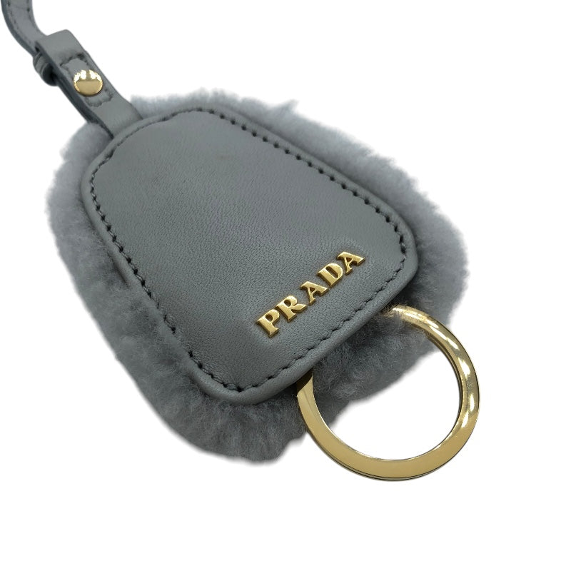 プラダ PRADA Re-Edition ショルダーバッグ 1BC204 グレー　GD金具 ムートン レディース ショルダーバッグ