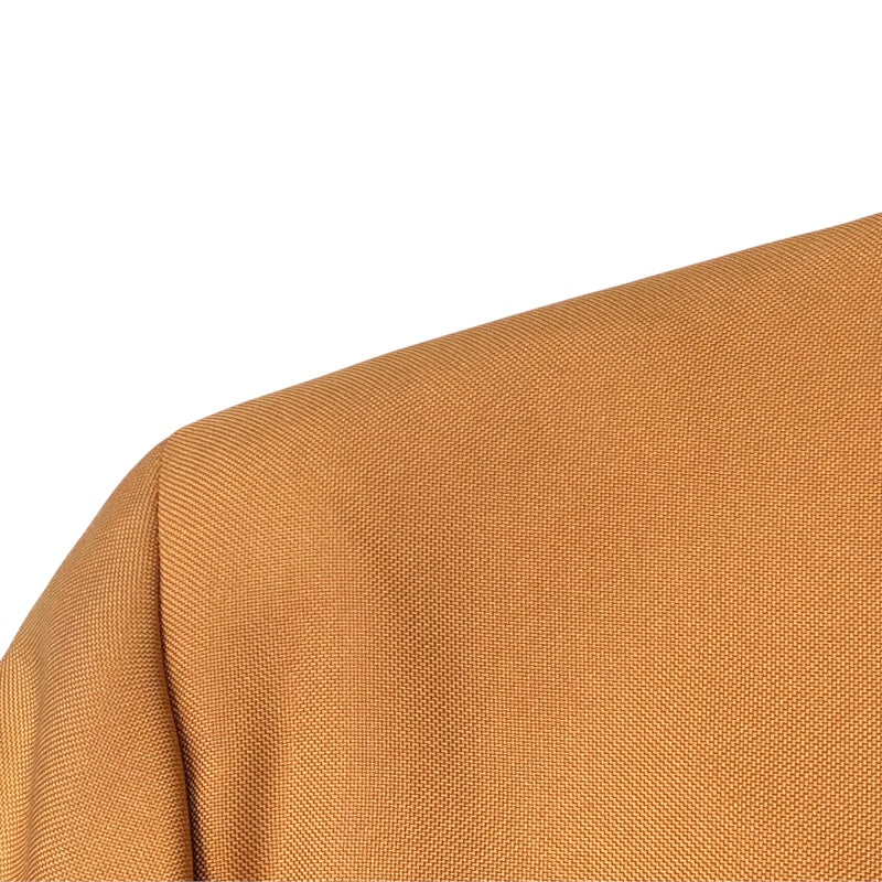 エルメス HERMES セリエボタンノーカラージャケット オレンジ シルク レディース ノーカラージャケット