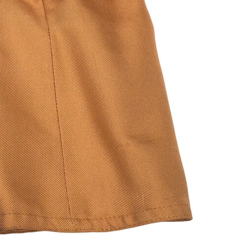 エルメス HERMES セリエボタンノーカラージャケット オレンジ シルク レディース ノーカラージャケット