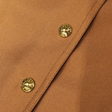 エルメス HERMES セリエボタンノーカラージャケット オレンジ シルク レディース ノーカラージャケット