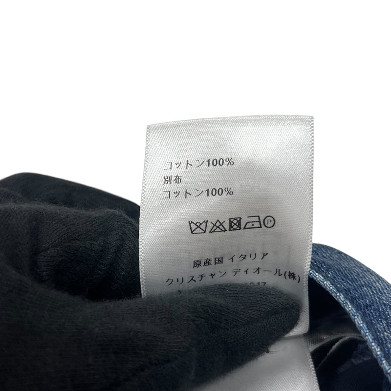 クリスチャン・ディオール Christian Dior 再構築ワイドデニムパンツ 36 ブルー コットン レディース デニムパンツ