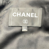 シャネル CHANEL カメリア装飾 ノーカラーツイードジャケット P75860 ブラック ウール レディース その他アウター