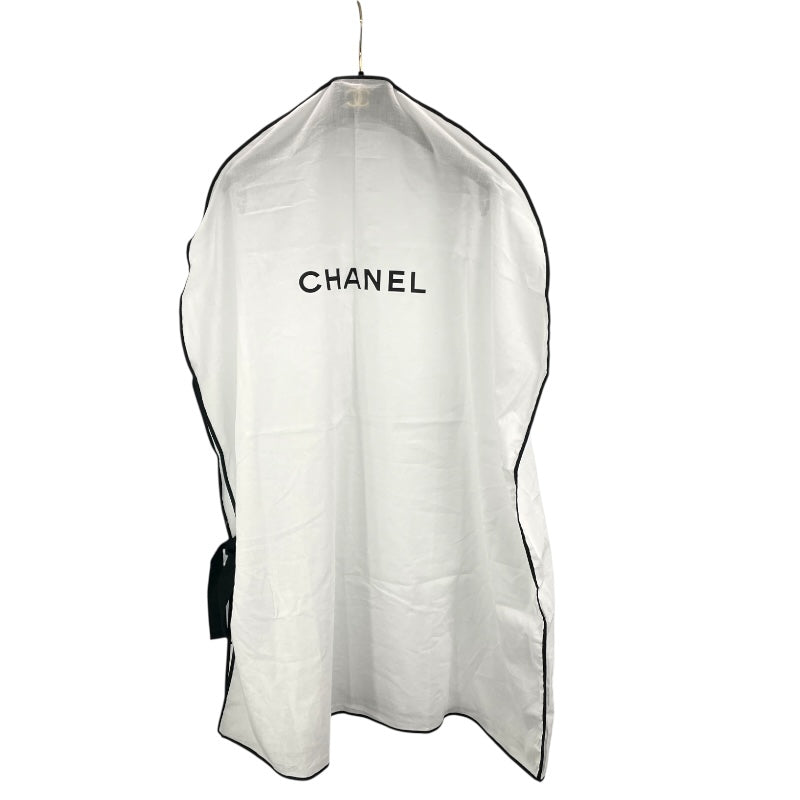 シャネル CHANEL カメリア装飾 ノーカラーツイードジャケット P75860 ブラック ウール レディース その他アウター