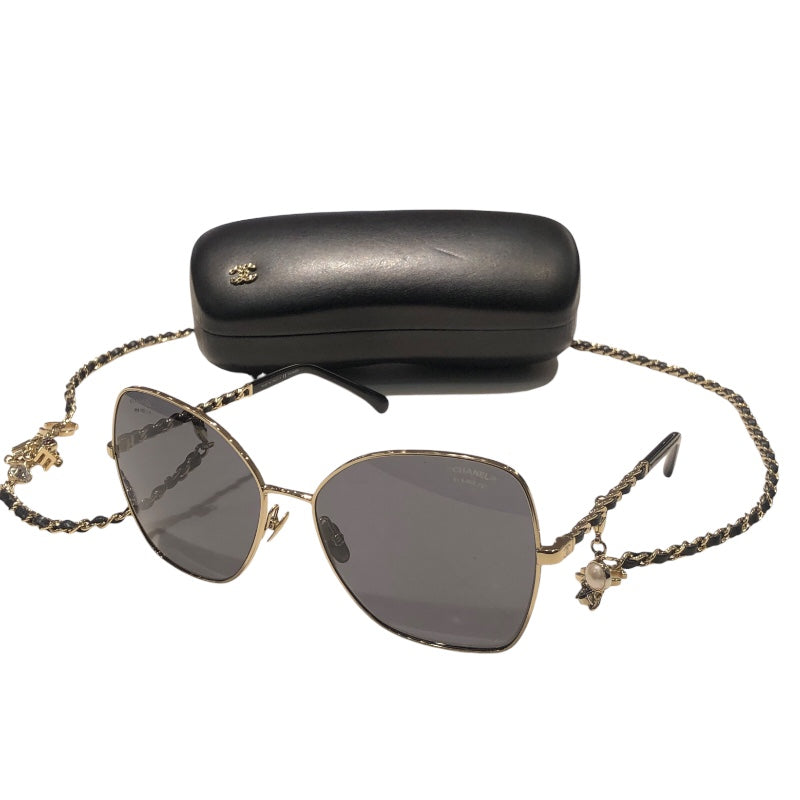 シャネル CHANEL バタフライシェイプサングラス 4274 ブラック・ゴールド金具 メタル ユニセックス サングラス
