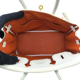 エルメス HERMES バーキン20 T刻 ホワイト/オレンジ　GD金具 トリヨン レディース ハンドバッグ