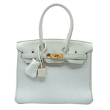 エルメス HERMES バーキン20 T刻 ホワイト/オレンジ　GD金具 トリヨン レディース ハンドバッグ