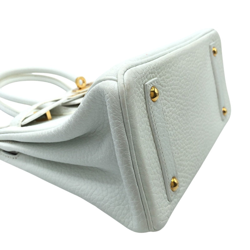 エルメス HERMES バーキン20 T刻 ホワイト/オレンジ　GD金具 トリヨン レディース ハンドバッグ