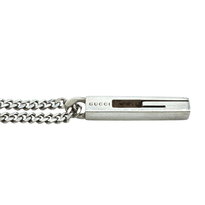 美品 グッチ GUCCI カットアウト Gロゴ プレート ネックレス