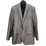 ドルチェ＆ガッバーナ Dolce & Gabbana MARTINI ドット柄テーラードジャケット G2742T シルバー シルク メンズ テーラードジャケット