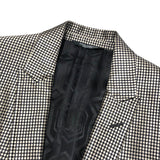 ドルチェ＆ガッバーナ Dolce & Gabbana MARTINI ドット柄テーラードジャケット G2742T シルバー シルク メンズ テーラードジャケット