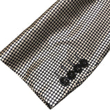 ドルチェ＆ガッバーナ Dolce & Gabbana MARTINI ドット柄テーラードジャケット G2742T シルバー シルク メンズ テーラードジャケット