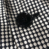 ドルチェ＆ガッバーナ Dolce & Gabbana MARTINI ドット柄テーラードジャケット G2742T シルバー シルク メンズ テーラードジャケット