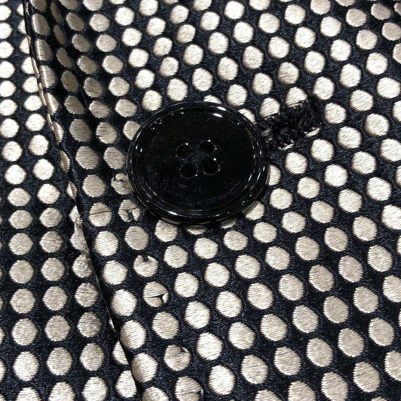 ドルチェ＆ガッバーナ Dolce & Gabbana MARTINI ドット柄テーラードジャケット G2742T シルバー シルク メンズ テーラードジャケット