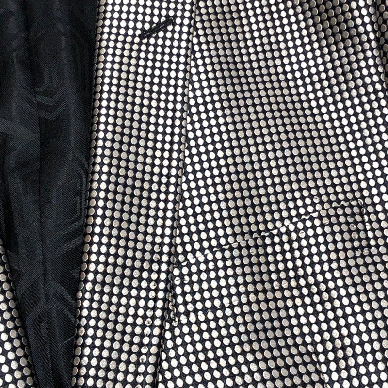 ドルチェ＆ガッバーナ Dolce & Gabbana MARTINI ドット柄テーラードジャケット G2742T シルバー シルク メンズ テーラードジャケット