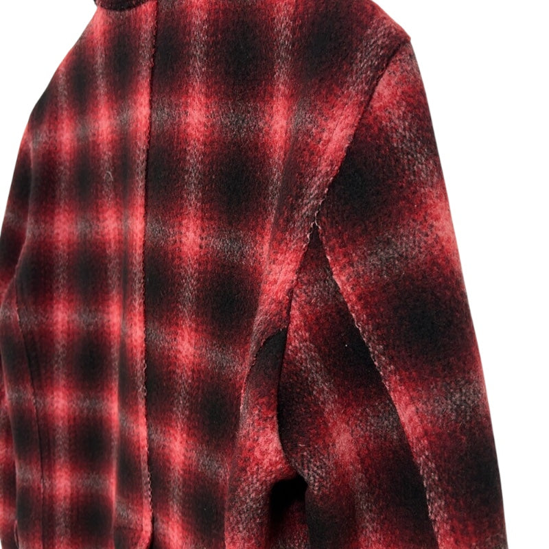 ドルチェ＆ガッバーナ Dolce & Gabbana チェック柄ピーコート G0365T レッド ウール メンズ ピーコート