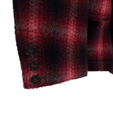 ドルチェ＆ガッバーナ Dolce & Gabbana チェック柄ピーコート G0365T レッド ウール メンズ ピーコート