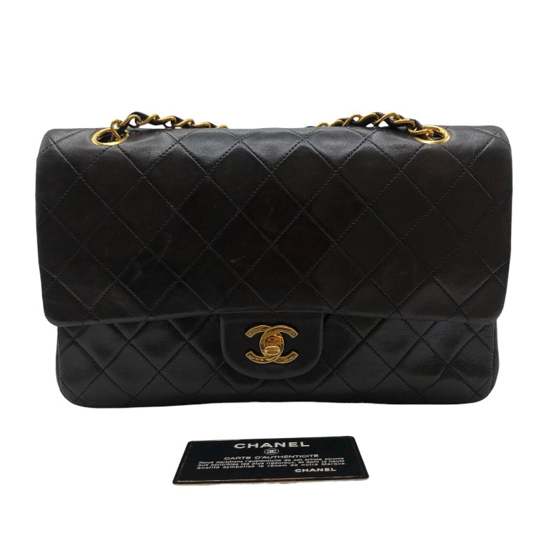 シャネル CHANEL マトラッセ25 A01112 ブラック・ゴールド金具 ラム レディース ショルダーバッグ