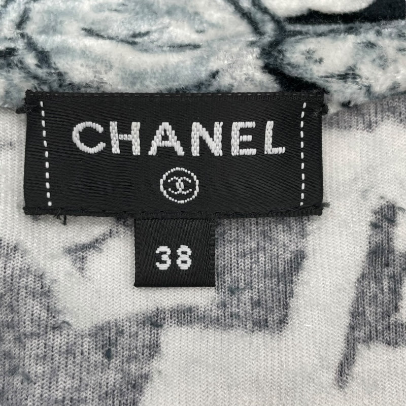 シャネル CHANEL 総柄ハーフジップ ベロアトップス P74548 ブラック ビスコース78% ポリアミド20％ エラスタン2% レディース その他トップス