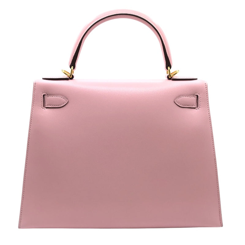 エルメス HERMES ケリー28　外縫い A刻 ローズサクラ　GD金具 タデラクト レディース ショルダーバッグ