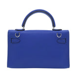 エルメス HERMES タイニーケリー □O刻 ブルーエレクトリック　シルバー金具 スイフト レディース ショルダーバッグ