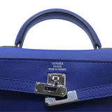 エルメス HERMES タイニーケリー □O刻 ブルーエレクトリック　シルバー金具 スイフト レディース ショルダーバッグ