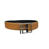 エルメス HERMES リバーシブルベルト 90cm A刻 ブラック×ゴールド シルバー金具 ボックスカーフ/トゴ ユニセックス ベルト