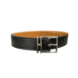 エルメス HERMES リバーシブルベルト 90cm A刻 ブラック×ゴールド シルバー金具 ボックスカーフ/トゴ ユニセックス ベルト
