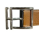 エルメス HERMES リバーシブルベルト 90cm A刻 ブラック×ゴールド シルバー金具 ボックスカーフ/トゴ ユニセックス ベルト