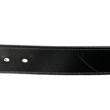 エルメス HERMES リバーシブルベルト 90cm A刻 ブラック×ゴールド シルバー金具 ボックスカーフ/トゴ ユニセックス ベルト