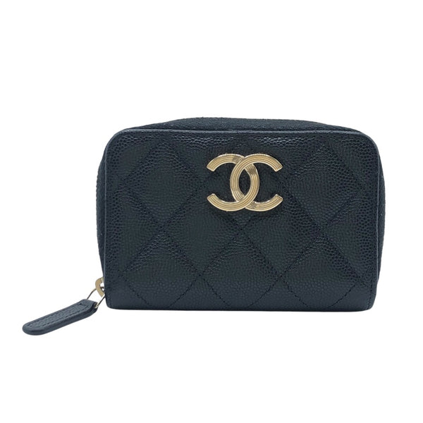 シャネル CHANEL ココマークコインケース AP3131  ブラック　SV金具 キャビアスキン レディース コインケース