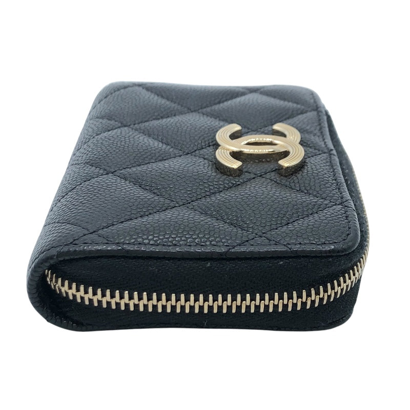 シャネル CHANEL ココマークコインケース AP3131  ブラック　SV金具 キャビアスキン レディース コインケース