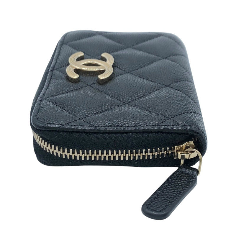 シャネル CHANEL ココマークコインケース AP3131  ブラック　SV金具 キャビアスキン レディース コインケース