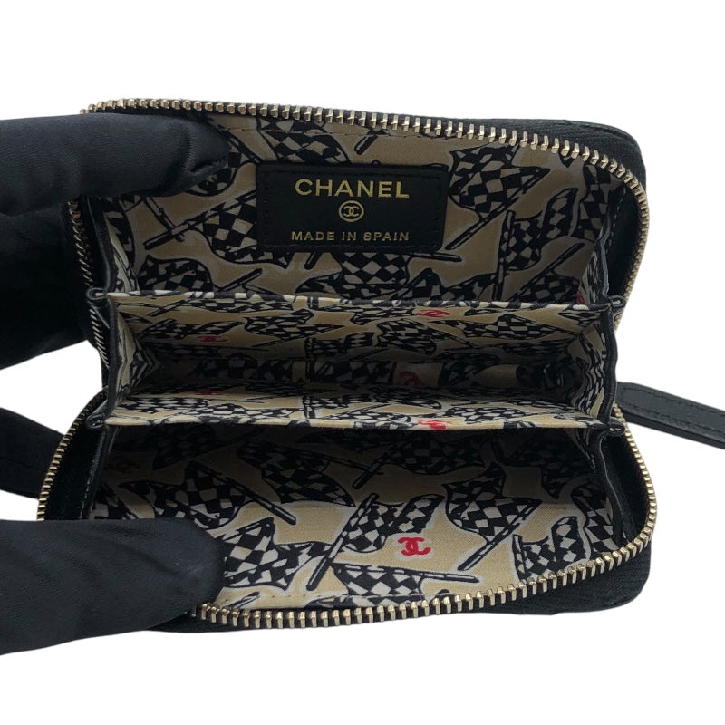 シャネル CHANEL ココマークコインケース AP3131  ブラック　SV金具 キャビアスキン レディース コインケース