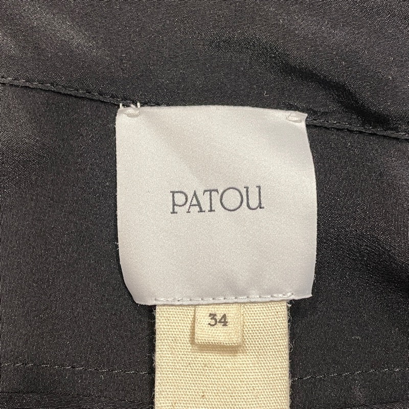 パトゥ PATOU アイコニックドレープシルクブラウス BL0030013999B ブラック シルク レディース 長袖シャツ