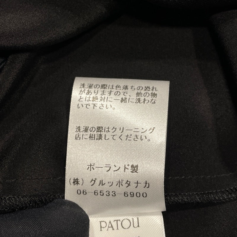 パトゥ PATOU アイコニックドレープシルクブラウス BL0030013999B ブラック シルク レディース 長袖シャツ