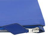 エルメス HERMES ジップタブレット D刻印(2019年製) ブルーエレクトリック シルバー金具 エプソン メンズ クラッチバッグ