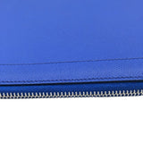 エルメス HERMES ジップタブレット D刻印(2019年製) ブルーエレクトリック シルバー金具 エプソン メンズ クラッチバッグ