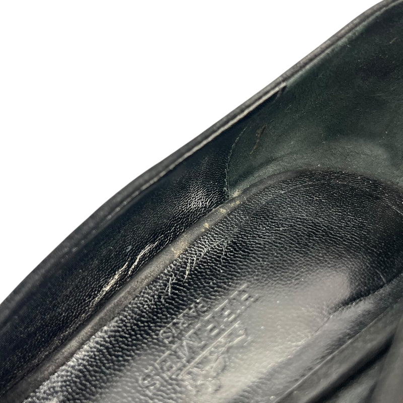 エルメス HERMES スウェード オープントゥパンプス 35.5 ブラック スウェード レディース パンプス